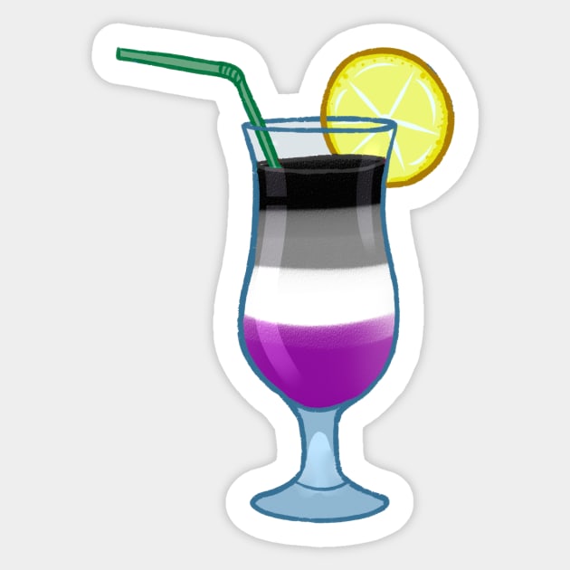 Asexual cocktail #3. Sticker by gaypompeii